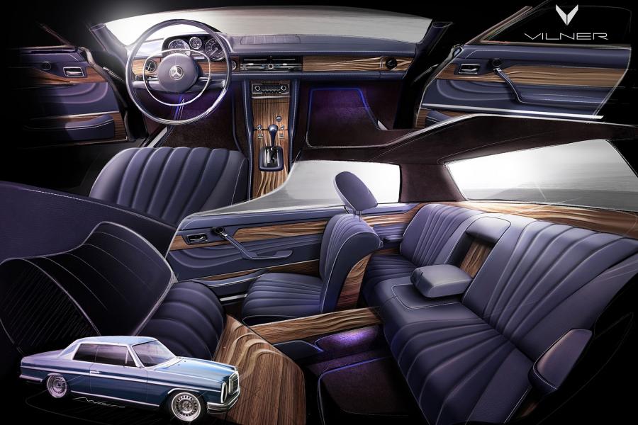 Интерьер Mercedes-Benz 250 CE by Villner (W114) 1970 года  (фото 6 из 24)